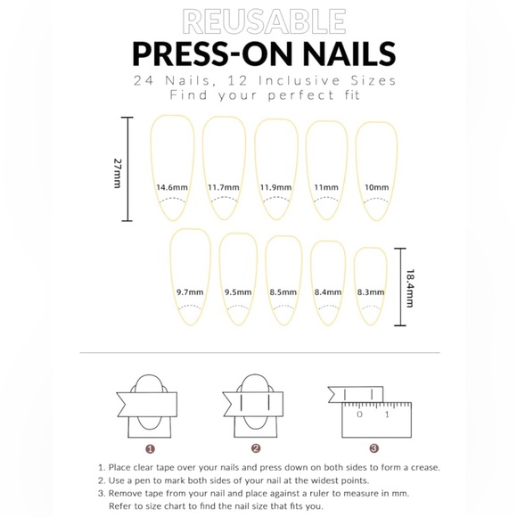 False nail 24pcs almond shape! - Picture 2 of 2